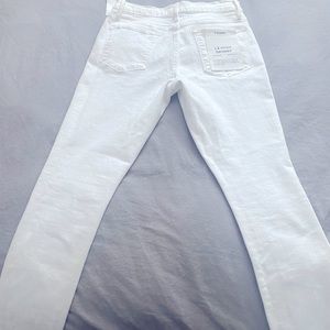 High waste button fly Le high frame jeans